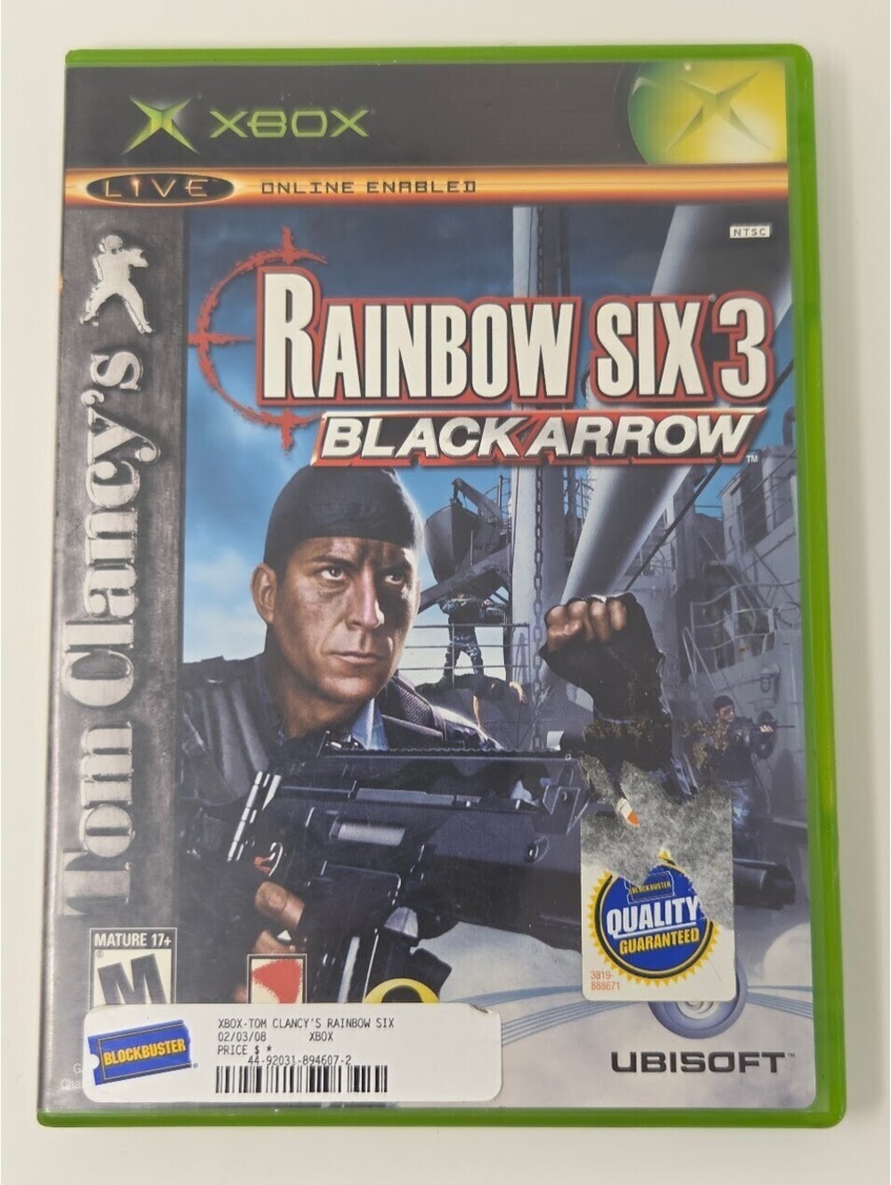 Xbox Rainbow Six 3 Black Arrow Case Artwork NTSC Edition With Retail Stickers